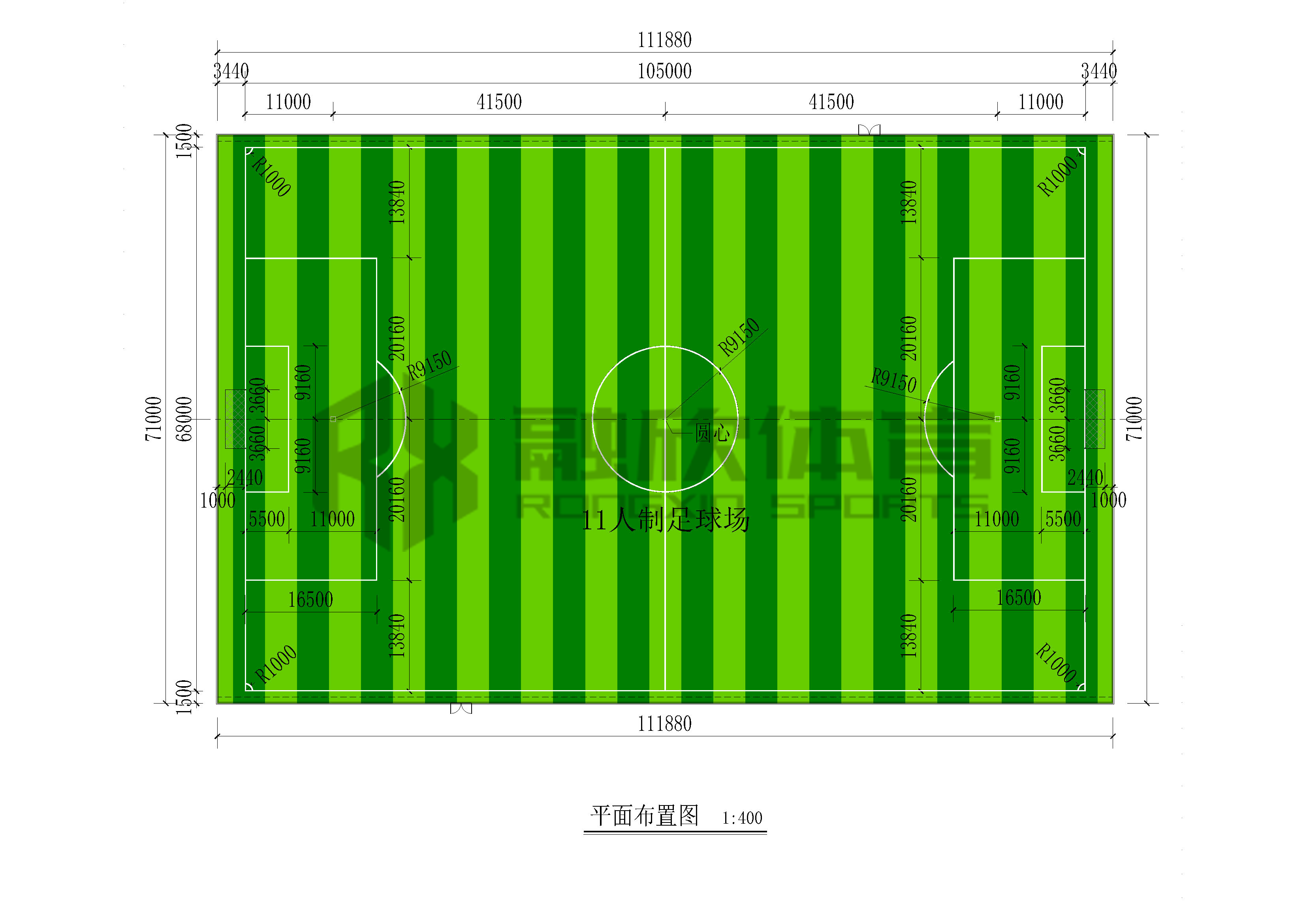 足球场尺寸图